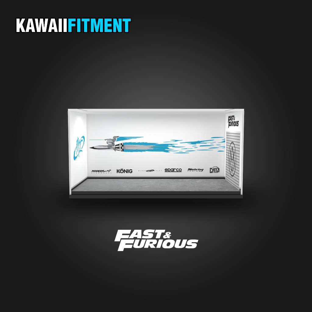 Box Diecast Akrilik Diorama Jesse VW Jetta Fast And Furious