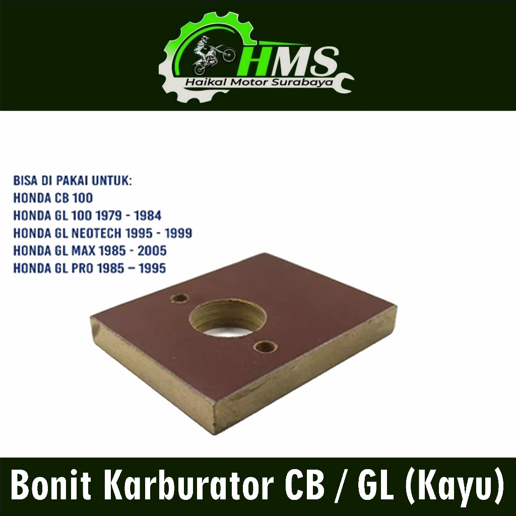 Bonit Karburator CB / GL (Kayu) - Ebonit Manipol Fiber Insulator Karbu CB GL Max Neotech