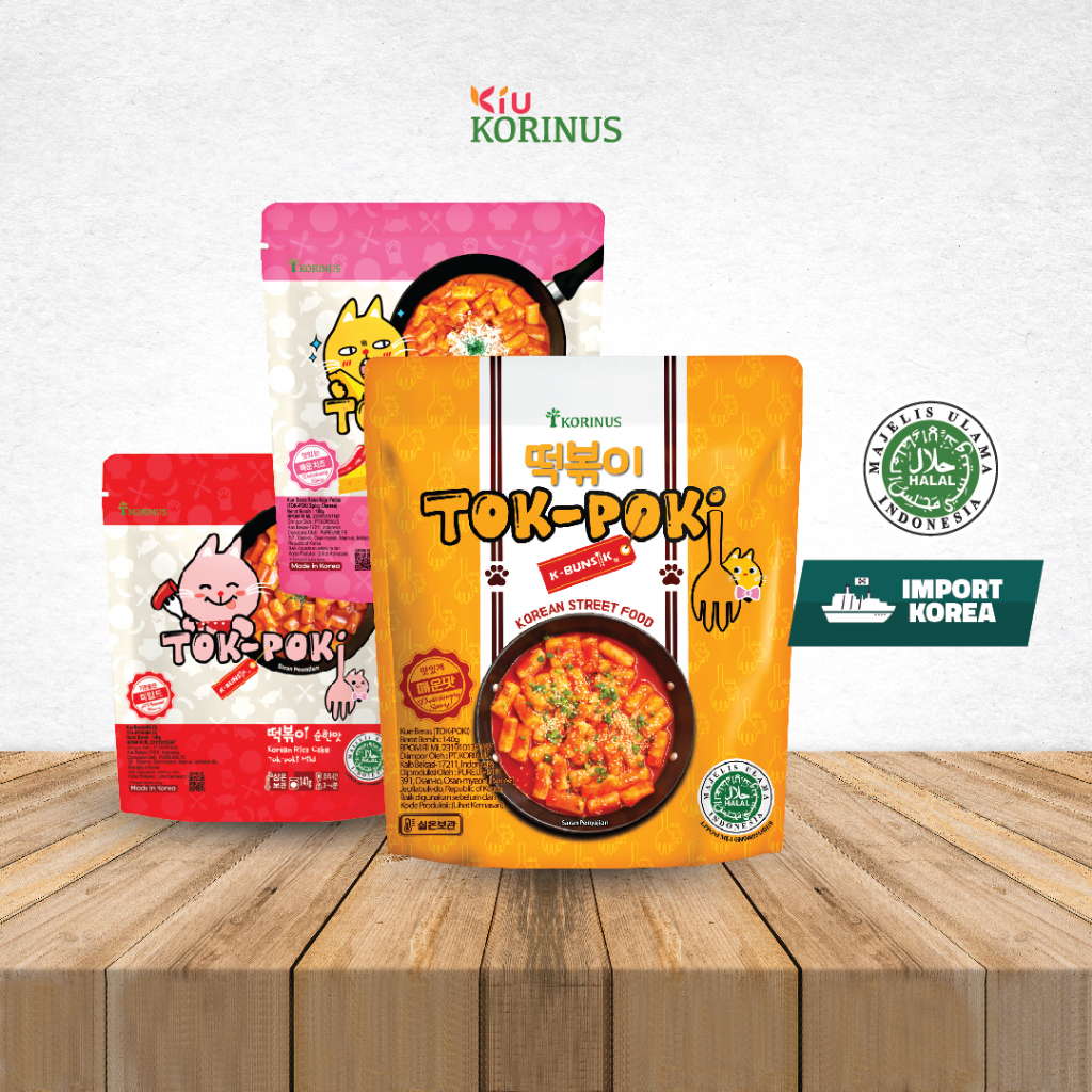 

K Bunsik Toppoki original spicy dan spicy cheese 140gram korinus