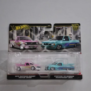 Hot Wheels Premium Two Packs Datsun Sunny Truck & Nissan Hardbody