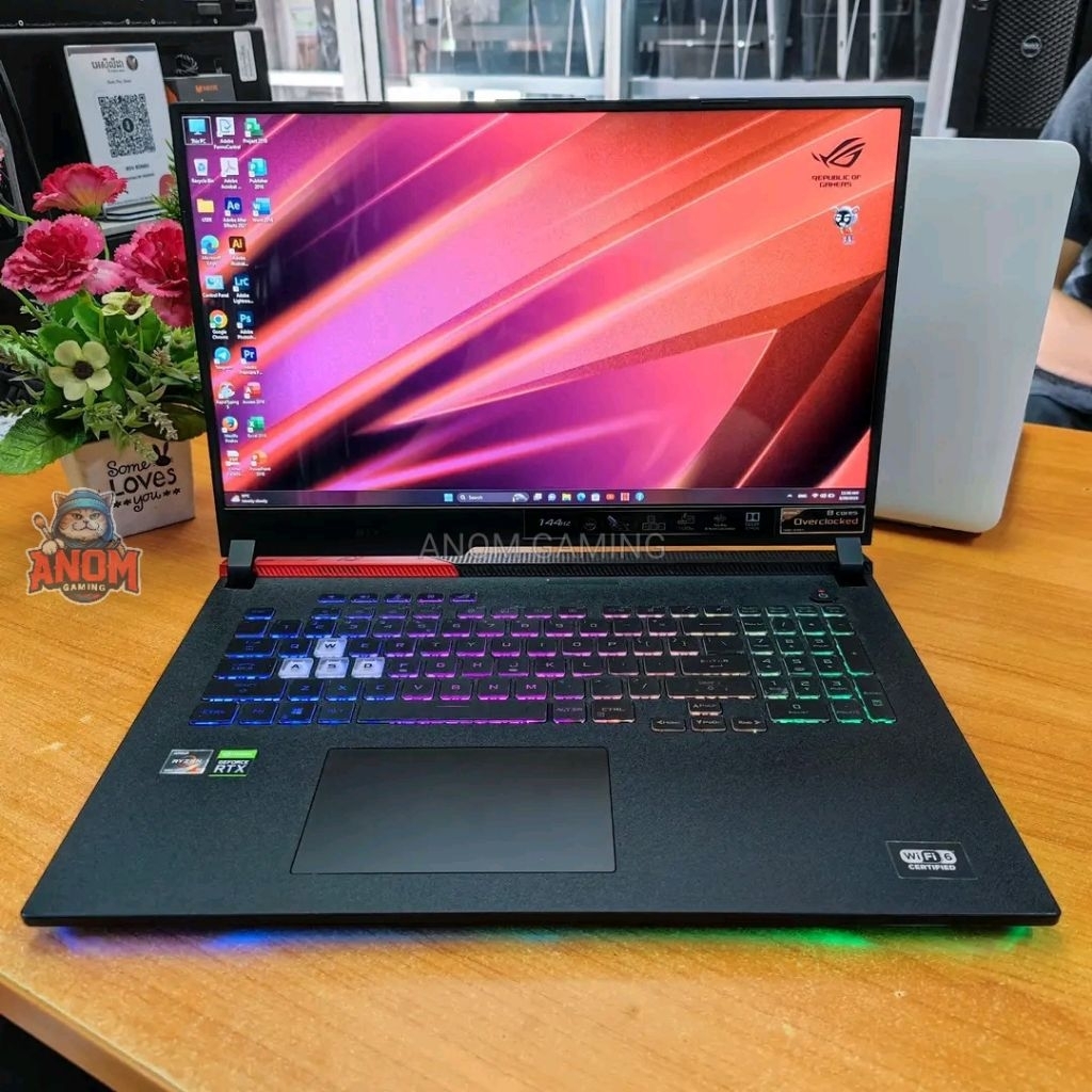 ASUS ROG STRIX G17 G713QE Ryzen 9-5900HX RTX 3050Ti Ryzen 9 Ram 16Gb SSD 512Gb Fullset