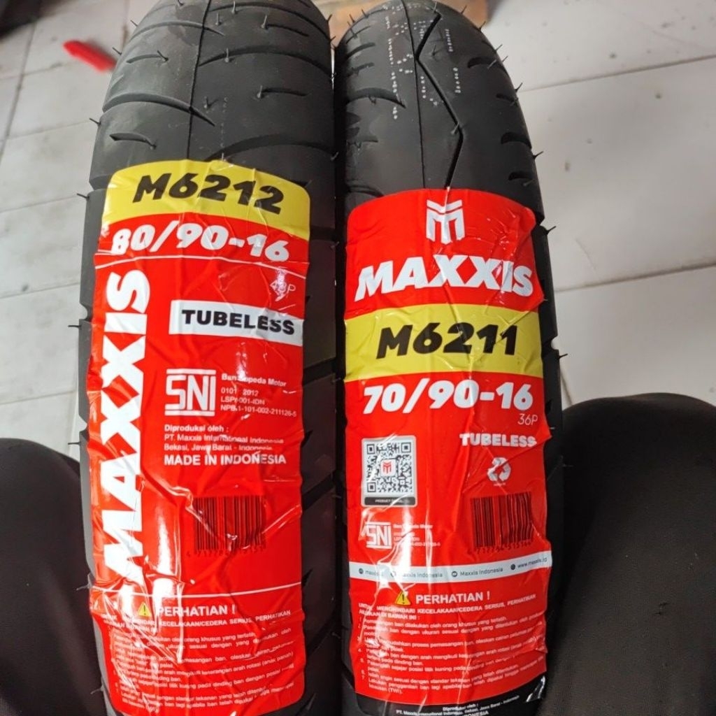 Paket ban maxxis tubles 70/90+80/90 ring 16 M6212/M6211 Free Pentil & Wrapping