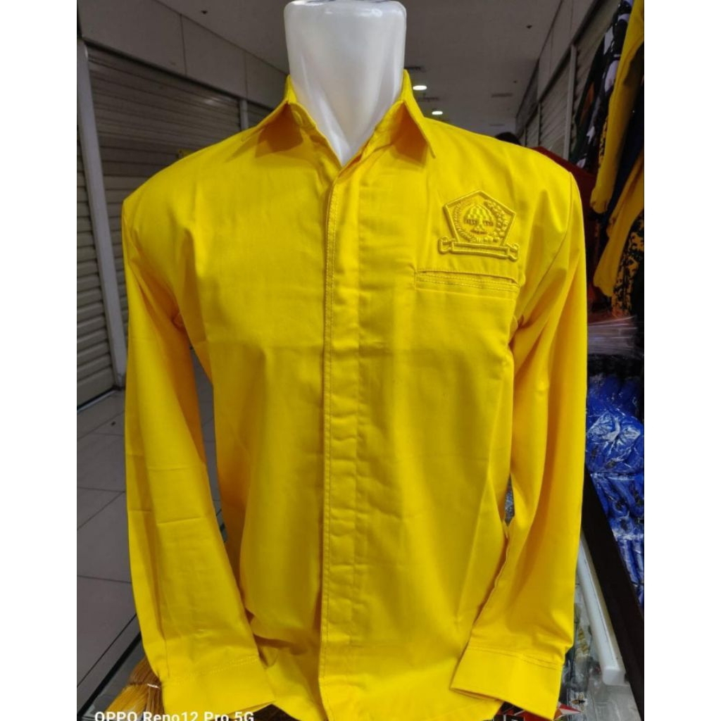 Kemeja partay Golkar bordir timbul 3D Kemeja seragam Golkar bordir timbul
