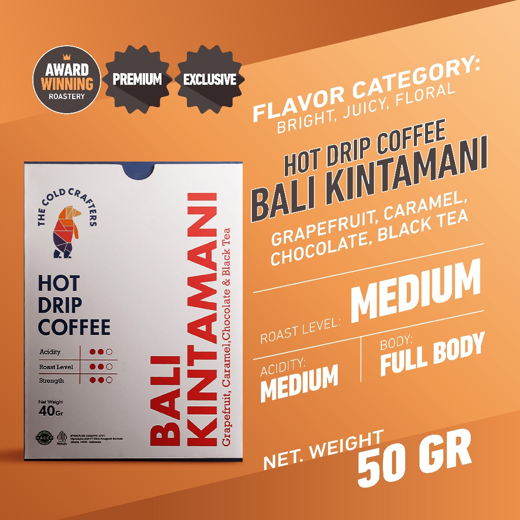 

Coffee Drip Bag The Cold Crafters Easy Drip - Bali Kintamani Arabica