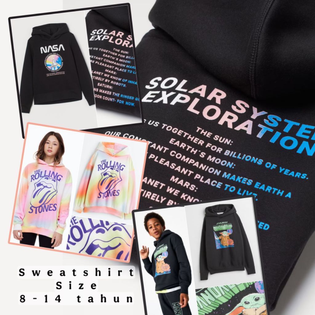 Sweatshirt / Sweater Hoodie Anak Laki laki Perempuan HM