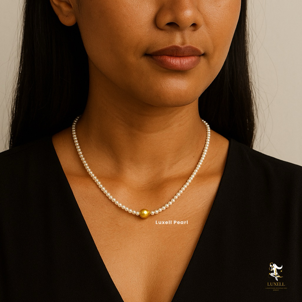 Bersertifikat kalung mutiara air Laut Grade AA | Kalung mutiara air Laut asli