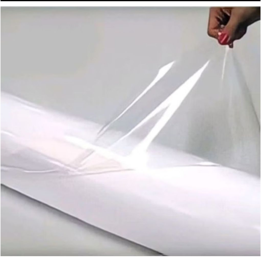 Skotlet stiker bening transparan clear doff putih