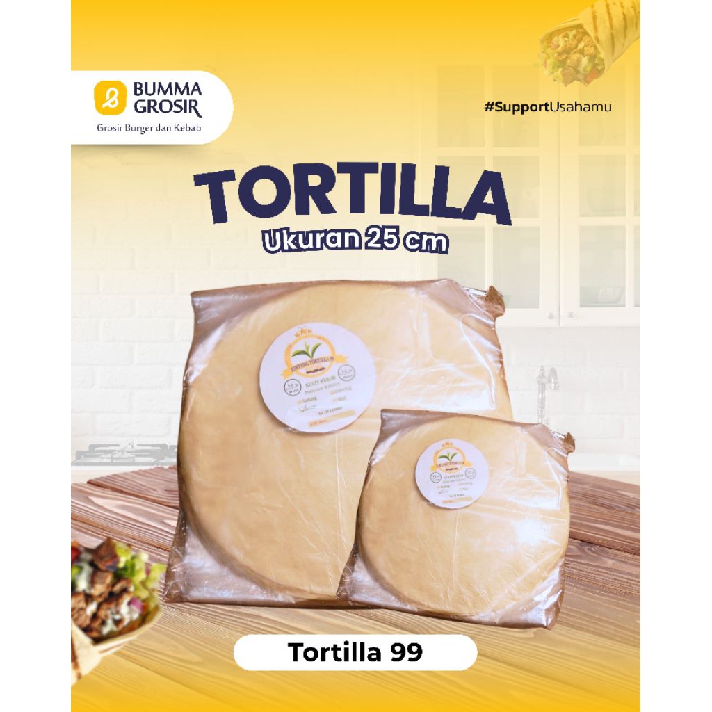 

99 Tortilla kulit Kebab Mini - Kulit Kebab- Tortilla Kebab-isi 20 pcs
