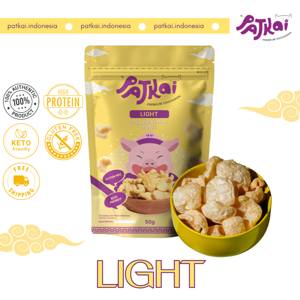 

Patkai Snack Kerupuk Babi Light Regular Flavour Pack 50 Gr
