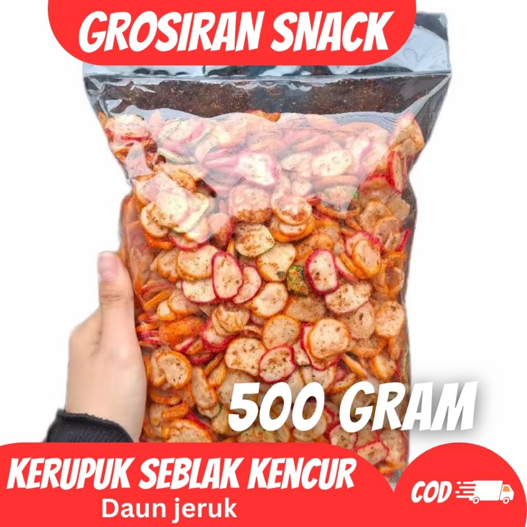 

500 GRAM Kerupuk Seblak Kencur daun jeruk MS