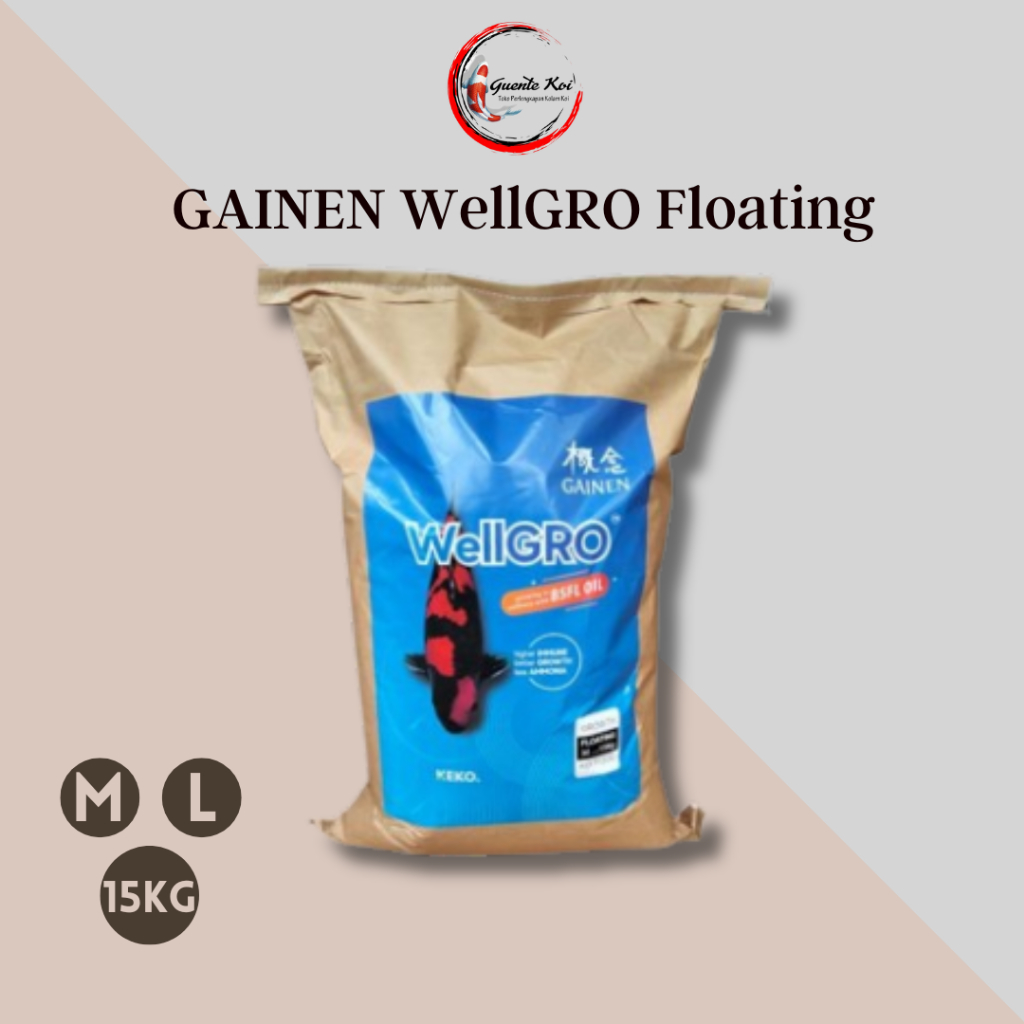 Pelet Ikan Koi KEKO Original GAINEN WellGRO Floating Type 15 kg