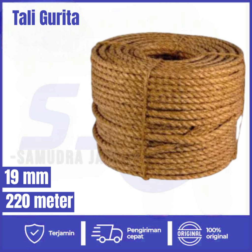 

Tali Tambang Manila 19 mm x 220 Meter Serat Abaka