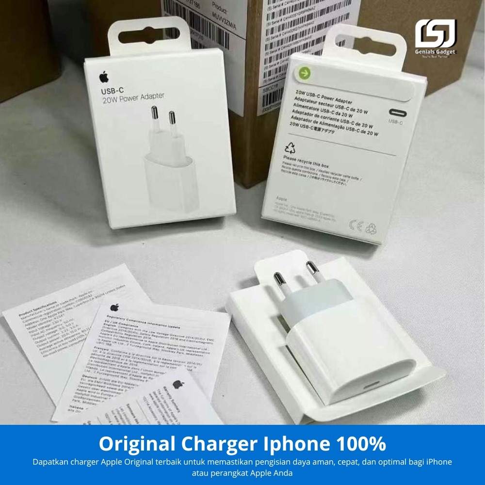 GG - Charger iPhone 20W USB-C Fast Charging Adaptor Charger original ibox/tAm Bergaransi