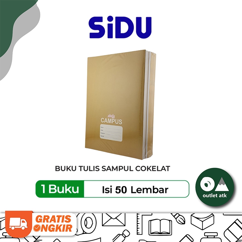 

Buku Tulis Campus Boxy SIDU Skola 50 Lembar Isi 10 per pack