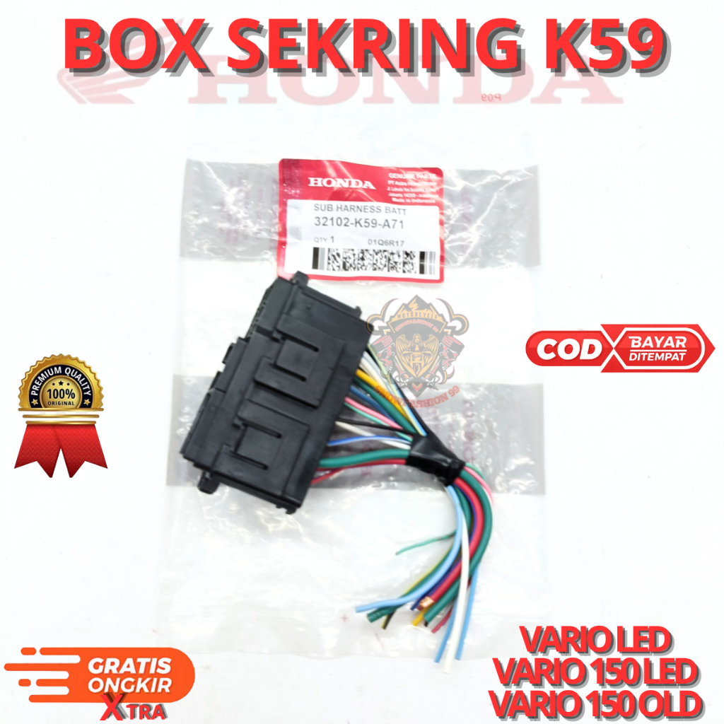 BOX SEKRING K59 UNTUK MOTOR VARIO LED,VARIO 150 LED,VARIO 150 OLD.AHM BERKUALITAS ORIGINAL ASLI ORI
