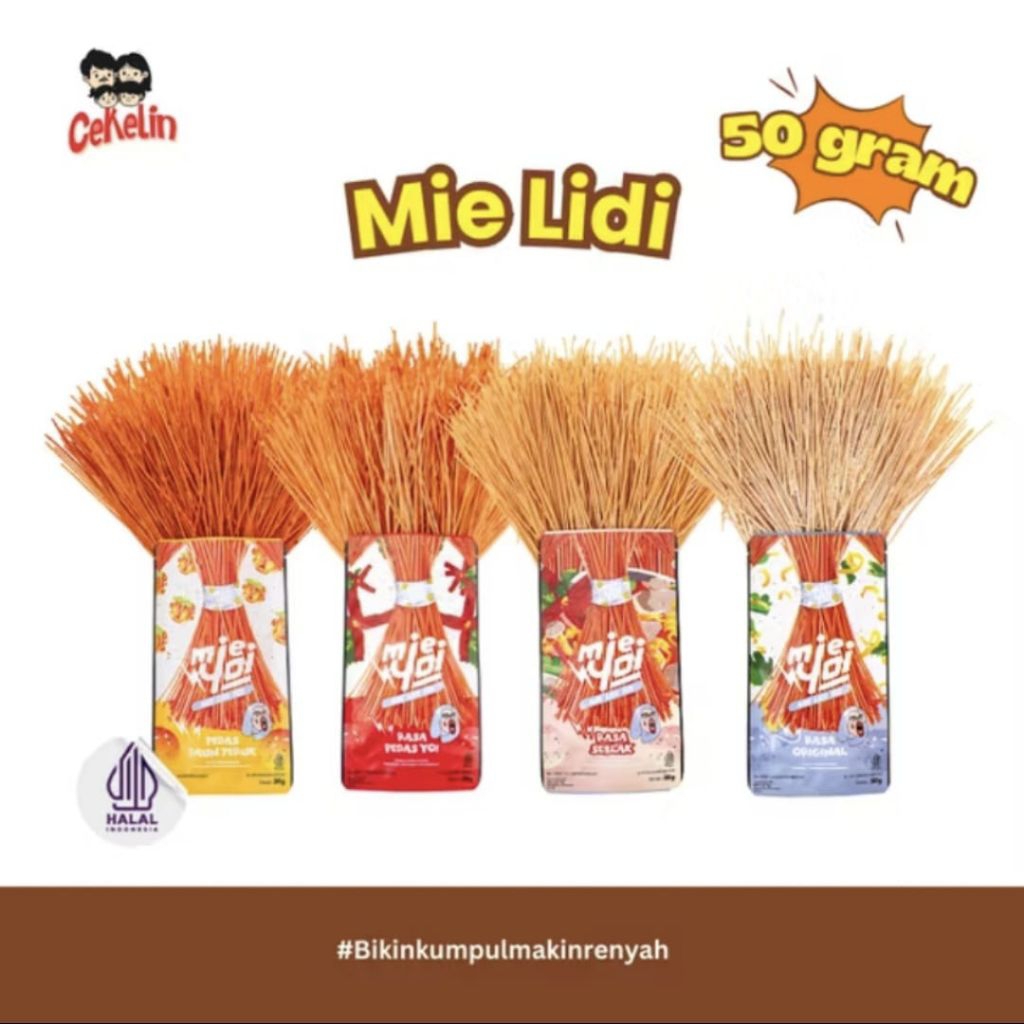 

Mie Lidi Cemilan CEKELIN isi 50 Gram