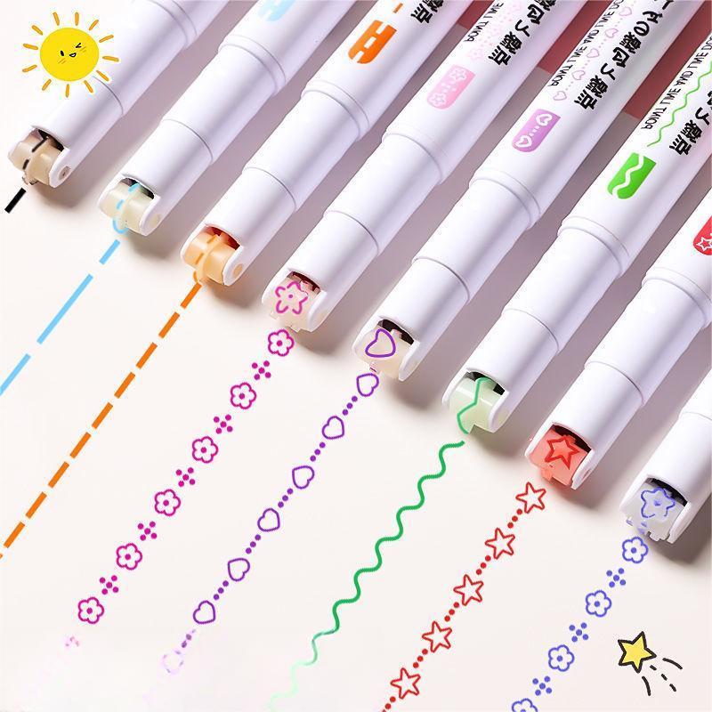 

Linear and Line Color Pen Pena Linear Spidol Warna-warni Garis Bergelombang untuk Jurnal dan Penanda Garis Penting 1 Set isi 3,6 dan 8 Pcs