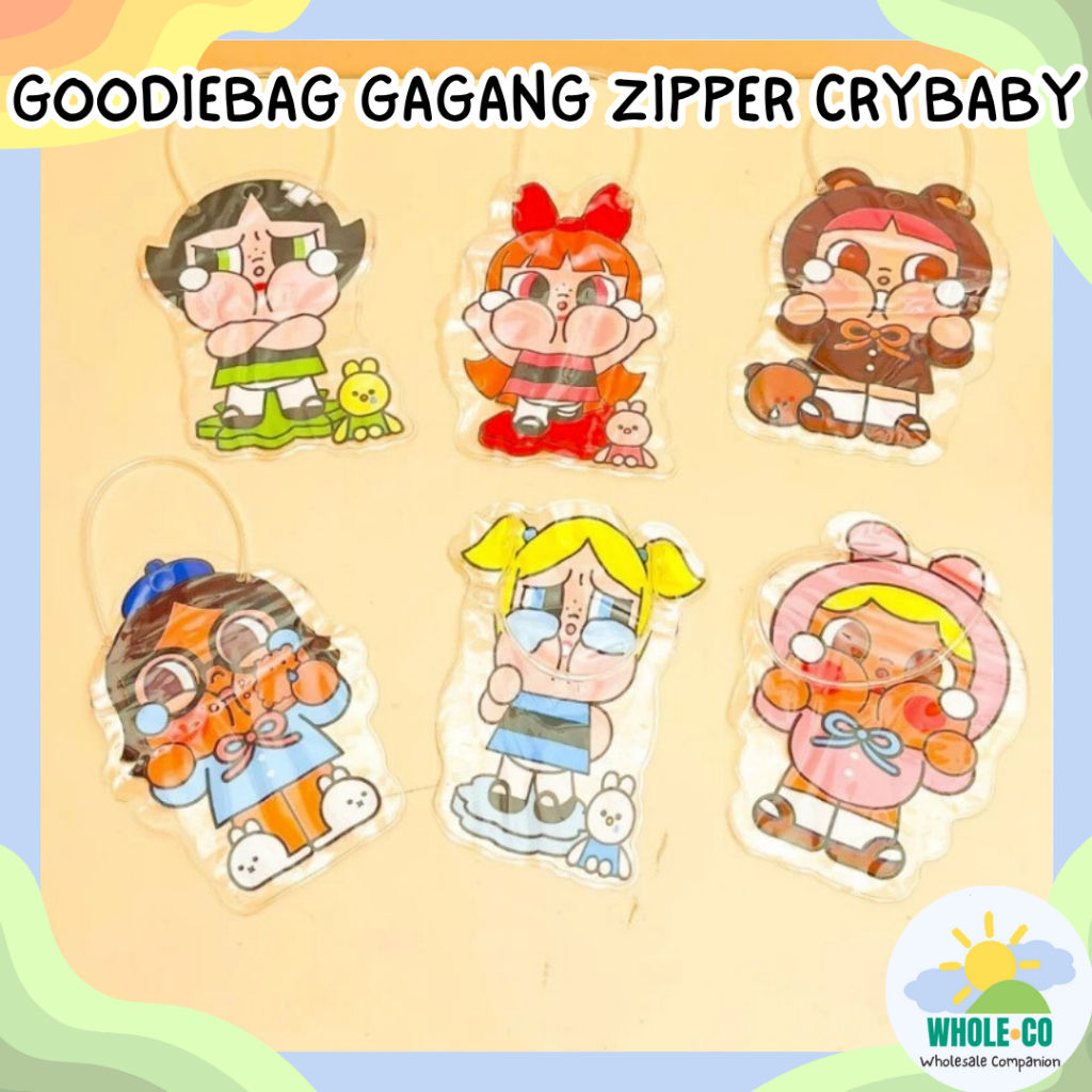

Goodiebag Gagang Zipper Cry Baby x Power Puff Girl Premium Pouch PVC Hadiah Kado Gift Ulangtahun Lucu Unik Imut Termurah Grosir Cod