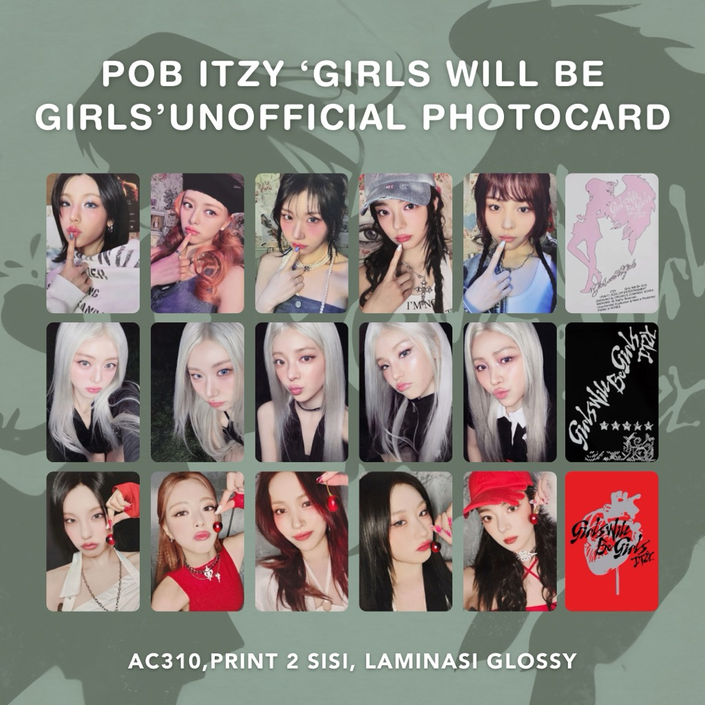 POB ITZY ‘GIRLS WILL BE GIRLS’ UNOFFICIAL PHOTOCARD Folder Binder Photobook Platform Cassette Green 