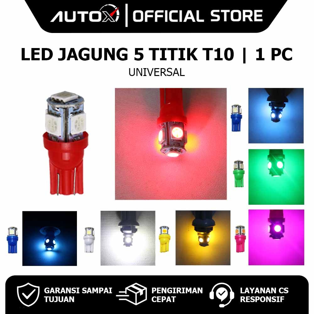 LED Jagung 5 Titik T10 Vario 125 150 & Beat Pop Street & Scoopy & Mio S M3 & Tiger & ADV & Supra & R