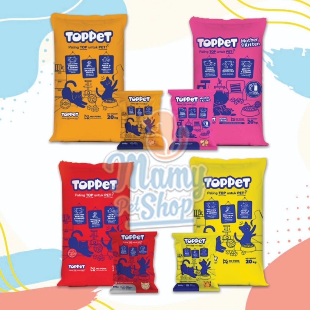 TOPPET PAKAN KUCING 20 KG