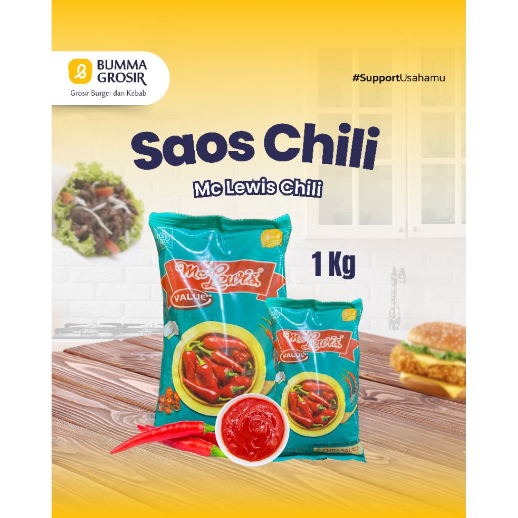 

Mc Lewis Saus chilli - chilli sauce - saus cabai - saus sambal cabai