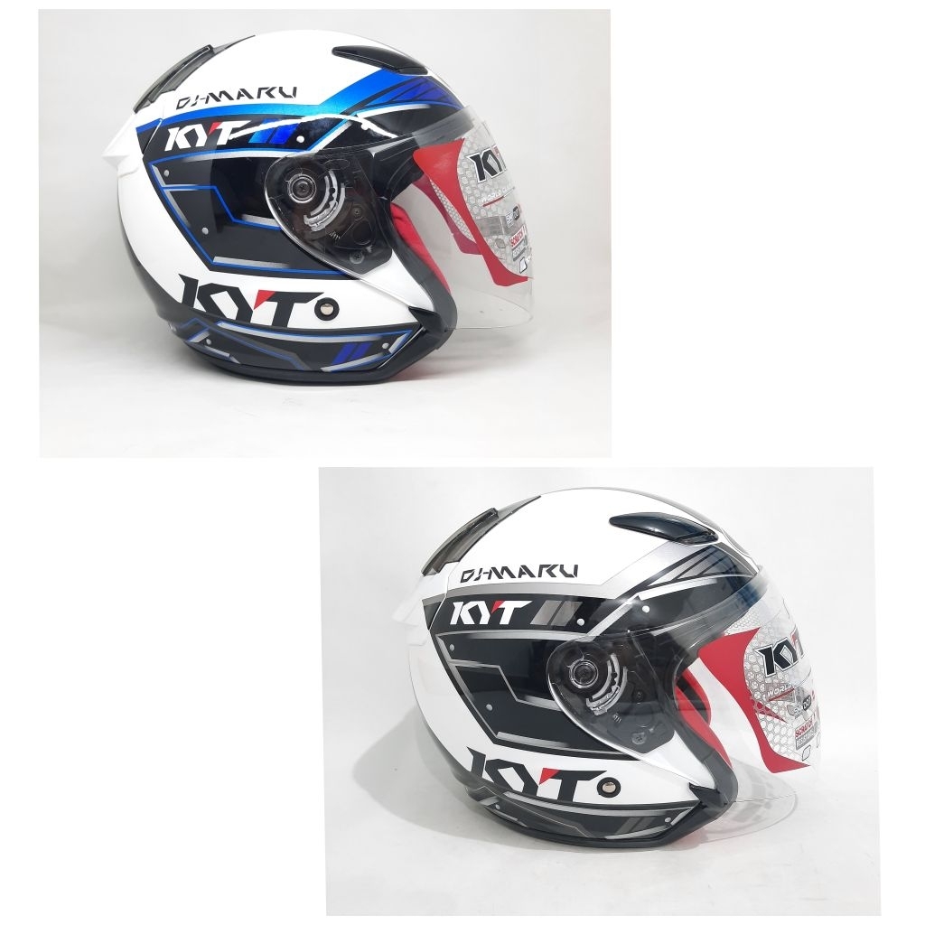 Helm KYT DJ MARU Half Face Original KYT Dj maru Motif Seri #9