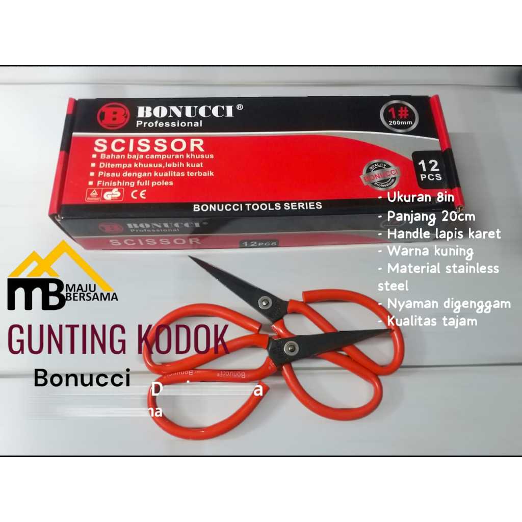 

Gunting Kodok Gunting Baja Kain no 01 BONUCCI