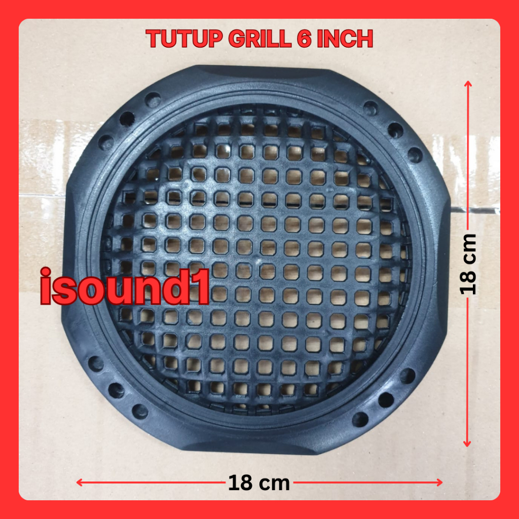 TUTUP GRILL SPEAKER 6 INCH 6INCH RAM SPEAKER BOX 6 IN 6IN PLASTIK