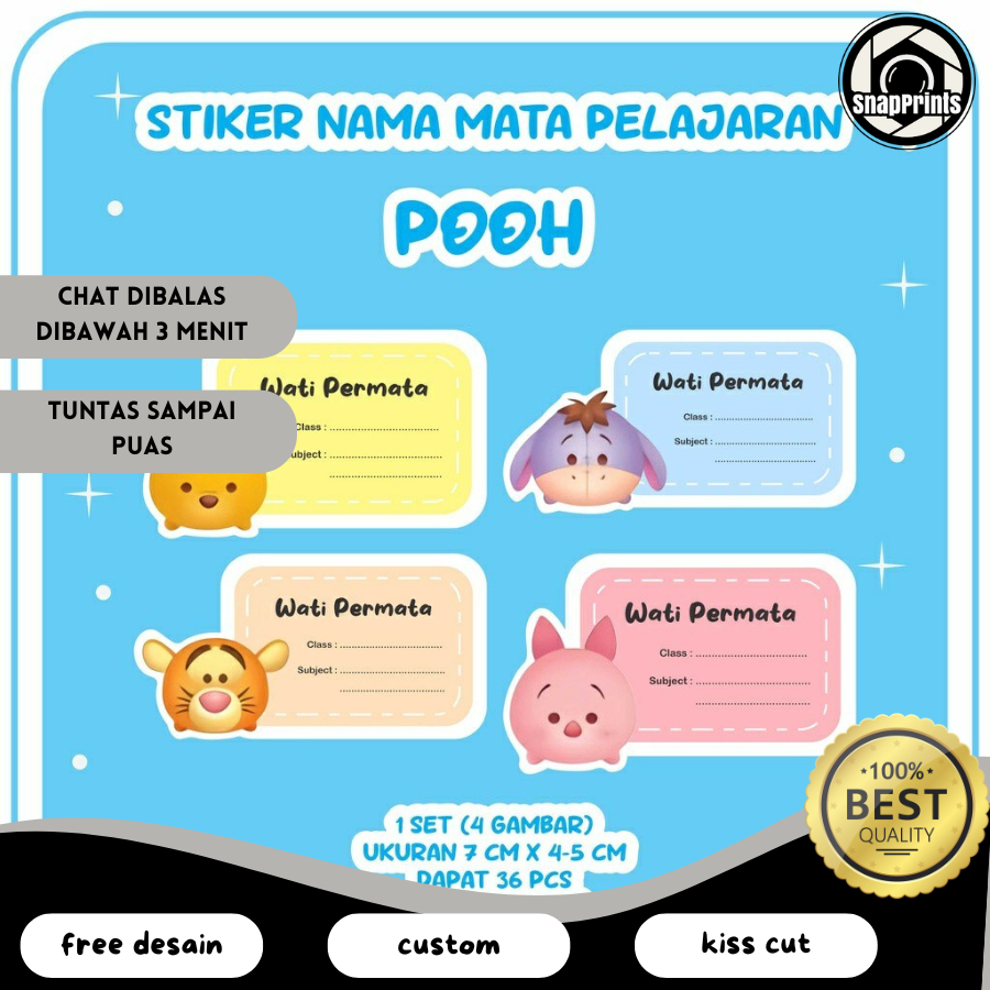 

STICKER/STIKER LABEL NAMA BUKU MATA PELAJARAN/MAPEL COSTUM MURAH