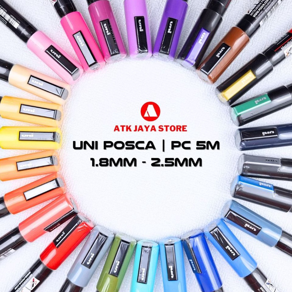 

KODE B85X Spidol Uni Posca PC 5M Medium Tip Tahan Air