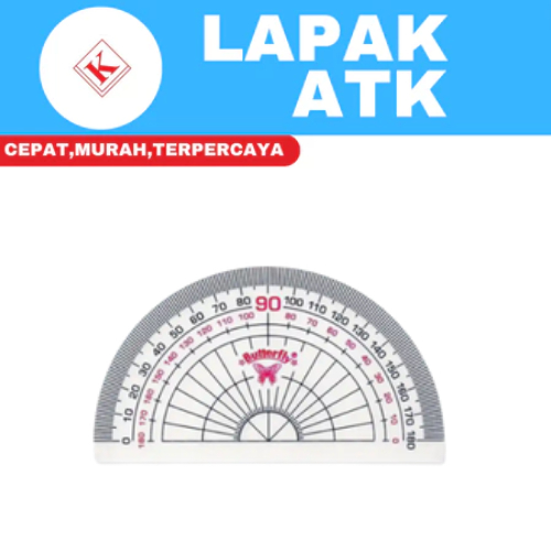 

BUTTERFLY Penggaris Busur 180/10 Cm (PER PCS)++++VV