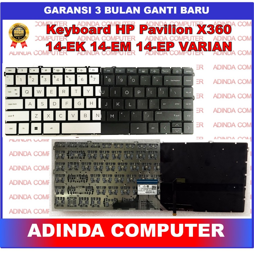 Keyboard HP Pavilion X360 14EM 14-EP0001TU 14-EP0018TU 14-EP0019TU 14-EP0088TU 14-EP0556TU Silver Bl
