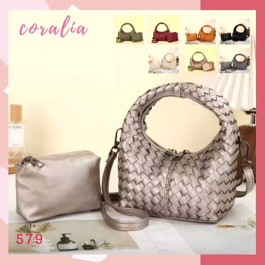 Tas Selempang Wanita | Fashion Import | Anyaman | Coralia | 579