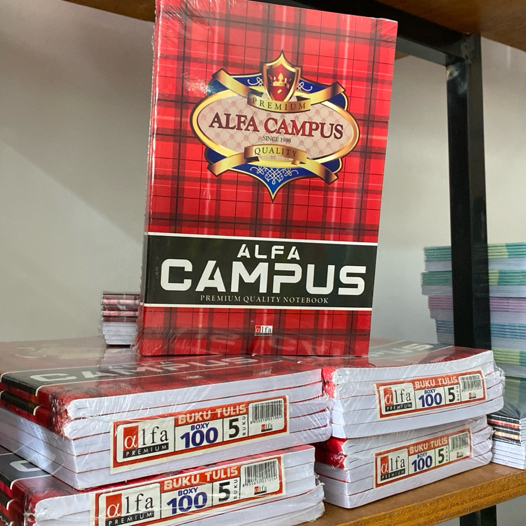 

1 PAK ISI 5 BUKU TULIS 100L ALFA CAMPUS BOXY / BIGBOZZ PANJANG