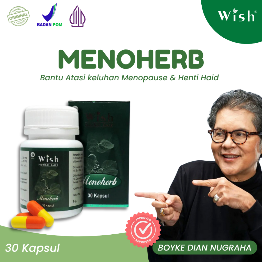 Wish Menoherb 30 Kapsul by Wish Boyke - Suplemen Menopause dr Boyke
