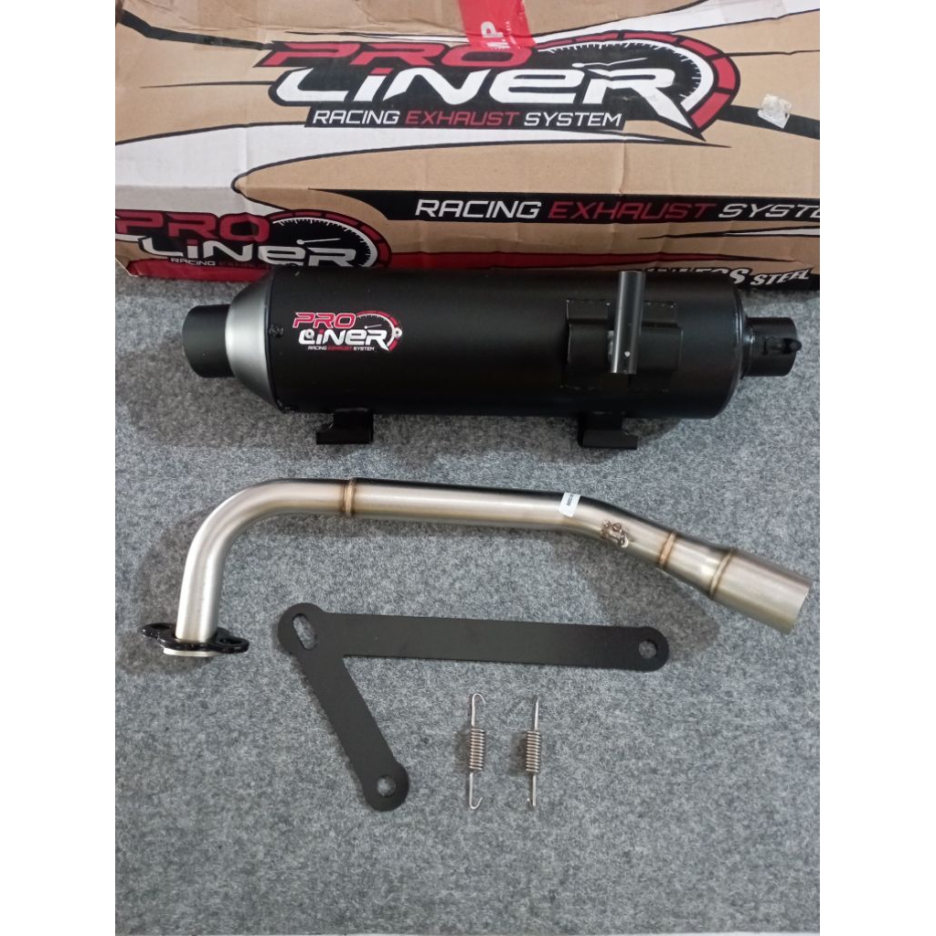 Knalpot Mio M3 Soul GT 125 Standar racing black original Proliner