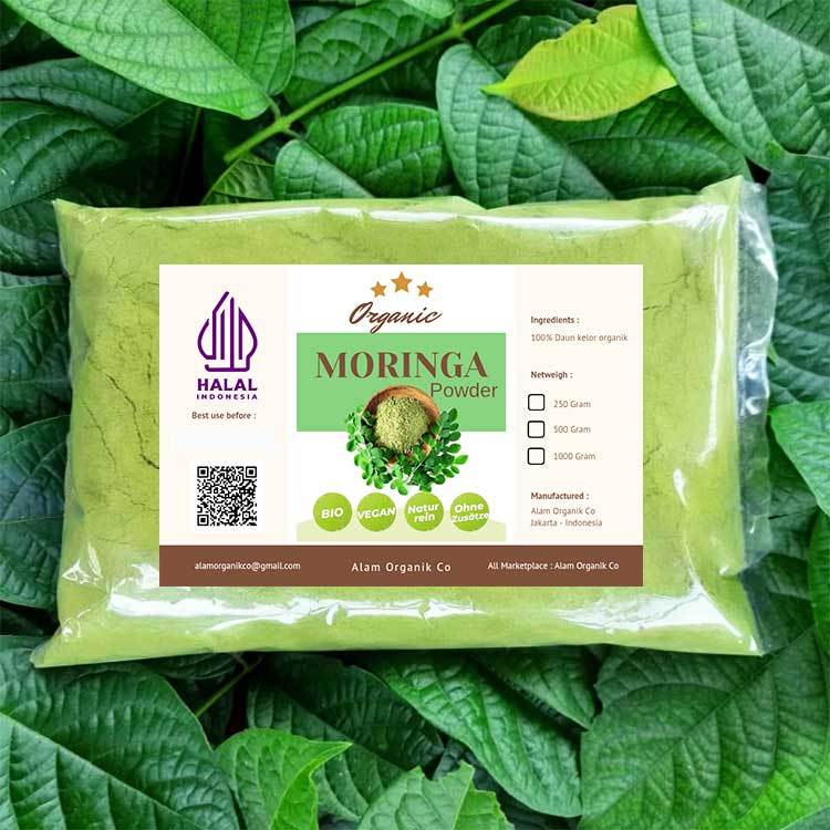 

Organic Moringa Powder 1Kg / Daun Kelor Bubuk 1000Gr 100% Murni Superfood Kualitas Super Bergaransi