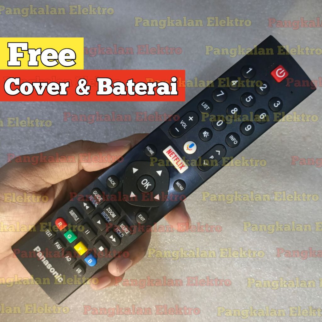 REMOTE TV PANASONIC ANDROID ASLI ORIGINAL FREE COVER FREE BATU BATERAI AAA MODEL TERBARU GX SERIES