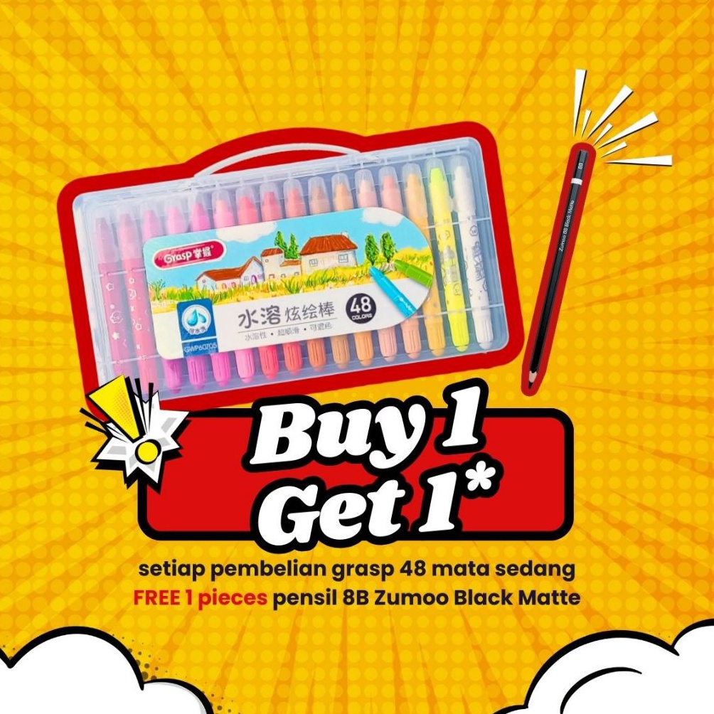 

KODE Y53Z Crayon 48 warna Grasp Mata SEDANG
