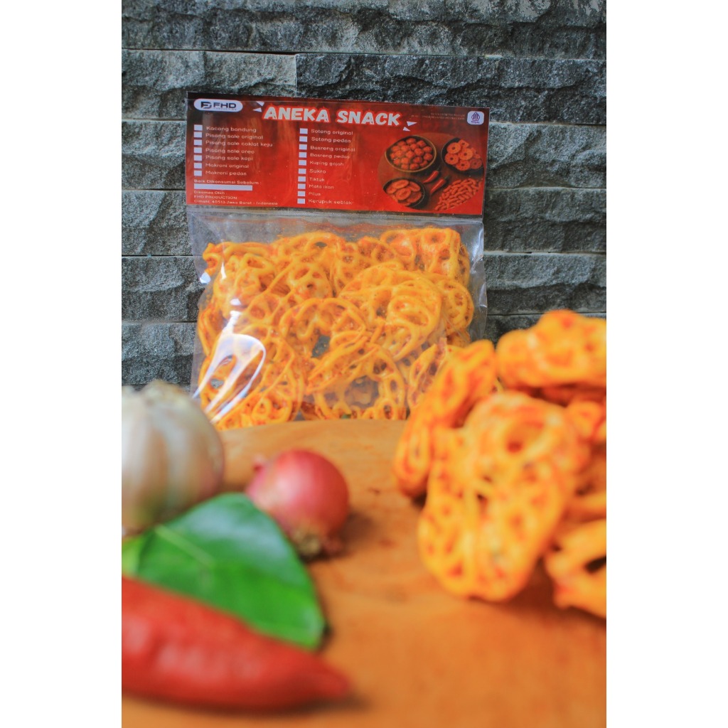 

FHD Cemilan Kerupuk Seblak Mawar Bantet Pedas 100 gr