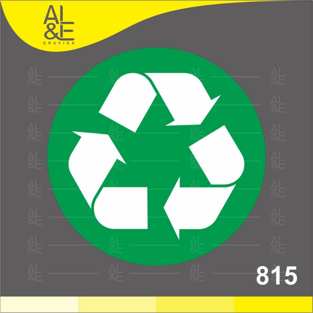 

815 - Stiker Label Tutup Tempat Sampah, Sticker Vinyl, Cutting, Cetak Premium Indoor, Tahan Air