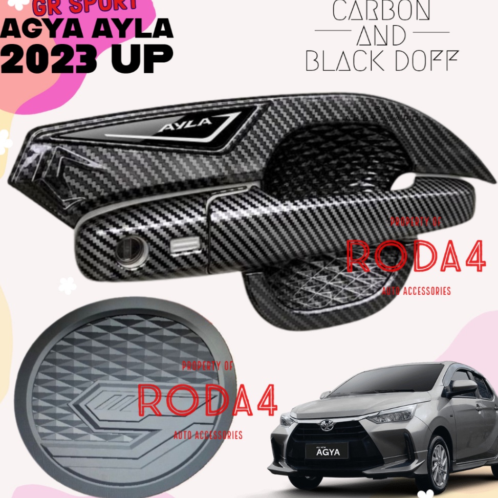 KODE G98E Paket Outer Handle Tank Cover Agya Ayla GR SPORT 223 224 225 CARBON Hitam Doff Aksesoris V