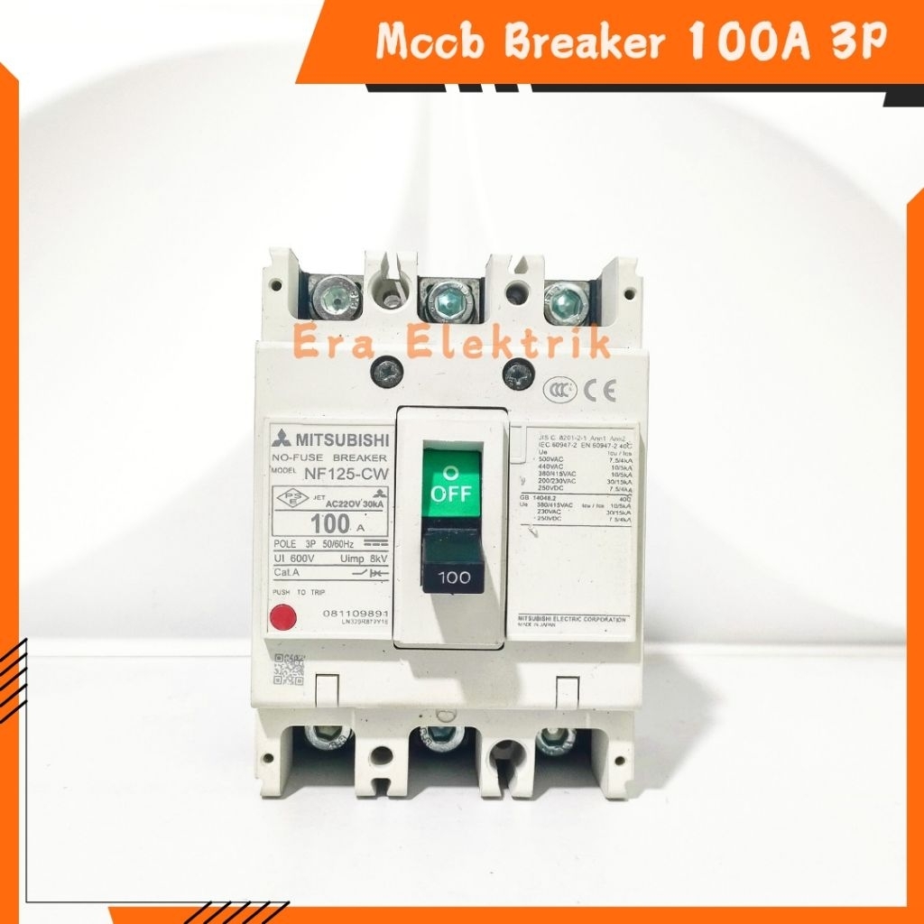 Mccb Breaker NF125-CW 80a 100a 125a 150a 3phase