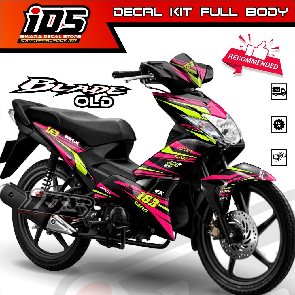 Decal Sticker Blade Old Decal Blade Old Stiker Blade 110 125 Old Full Body OLD Racing