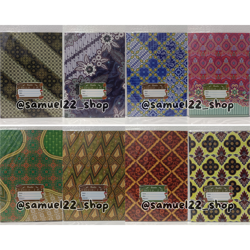 

Sampul kertas kuarto / kwarto / sidu kecil bamboo batik isi 20