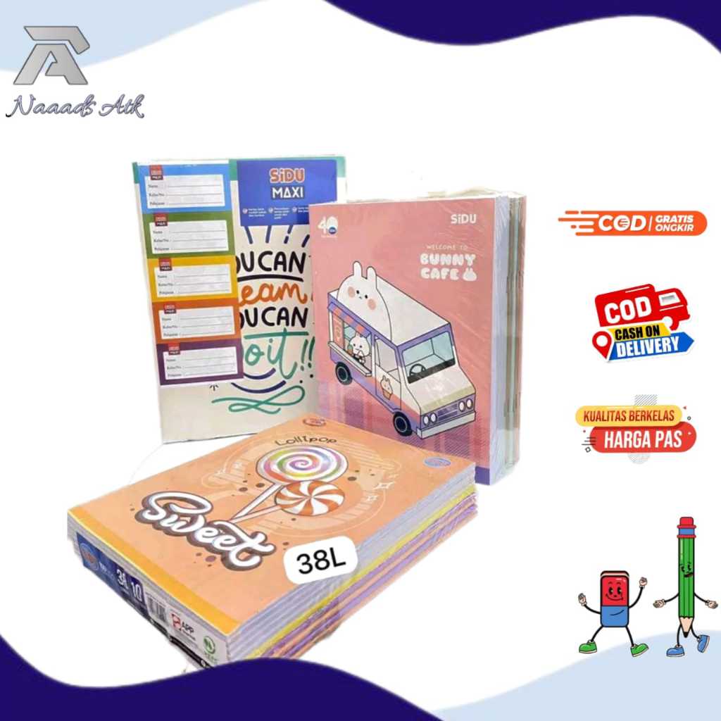 

SIDU Sinar Dunia Buku Tulis 38 Lembar Dijual Per Pak BUKU TULIS SIDU 38 LEMBAR BUKU SIDU 38