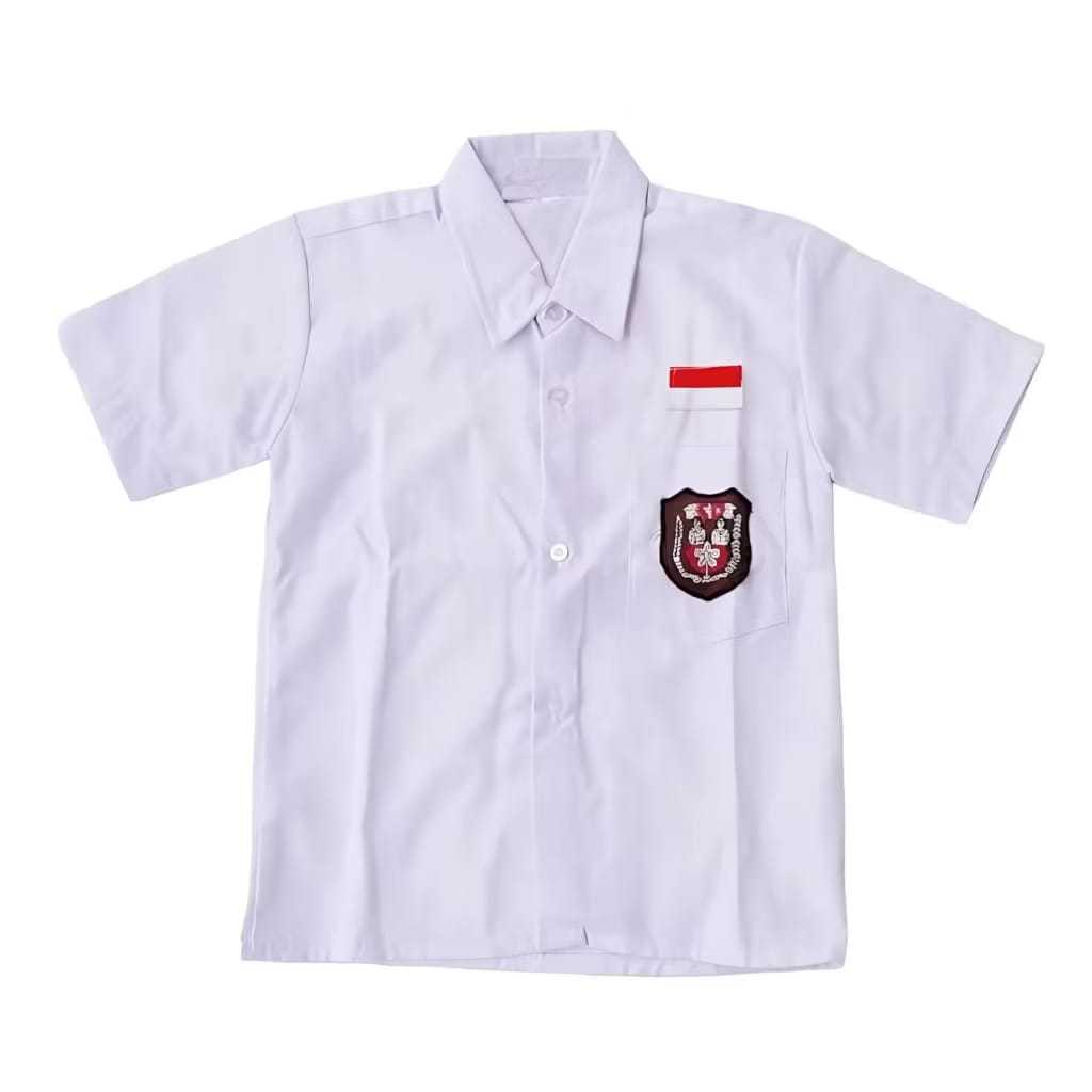 Baju kemeja putih anak SD lengan pendek untuk kelas 1-6 Seragam sekolah anak merah putih