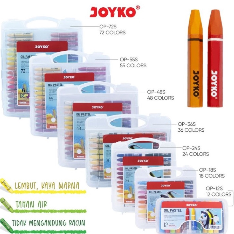 

KODE S47D CRAYON JOYKOPASCOLAGREEBEL ISI 24 WARNA Krayon Oil Pastel