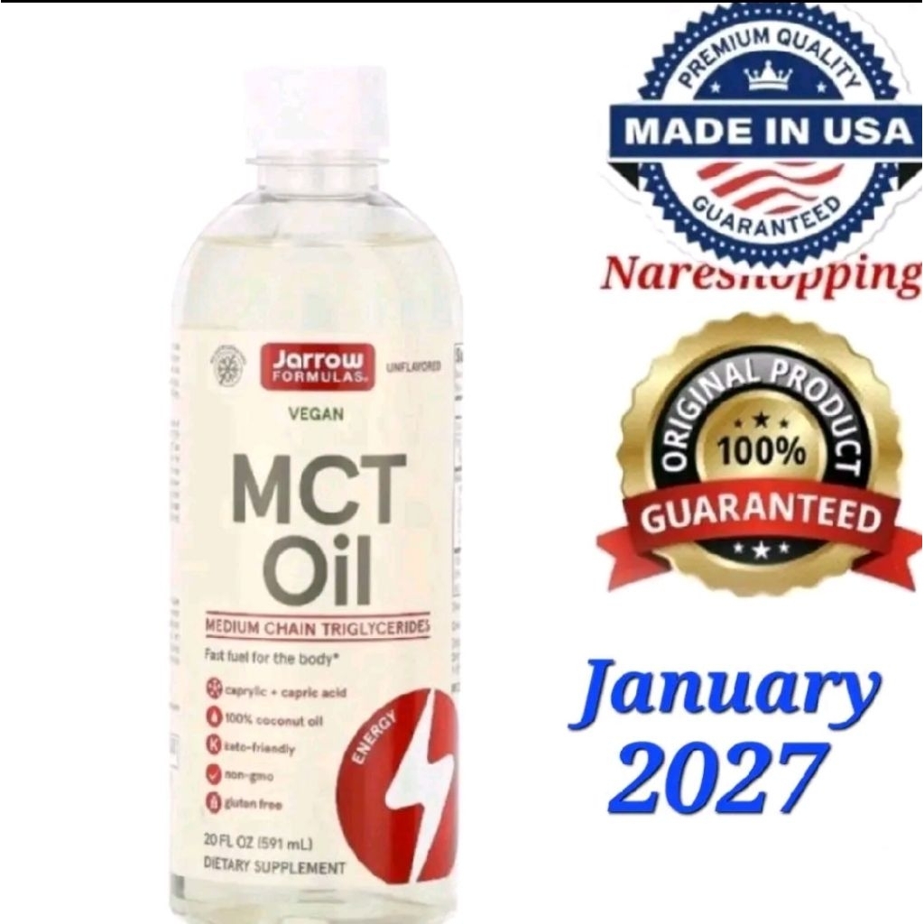 

Jarrow Formulas Organic MCT Oil, Unflavored 591 ml C8 + C10 100%
